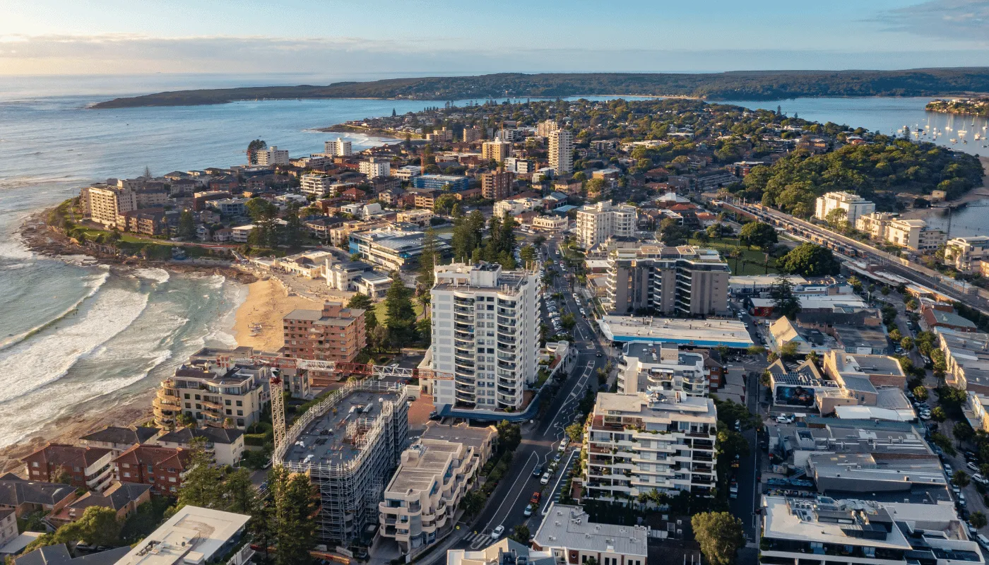 The Sutherland Shire from the air, bush, water and suburbs